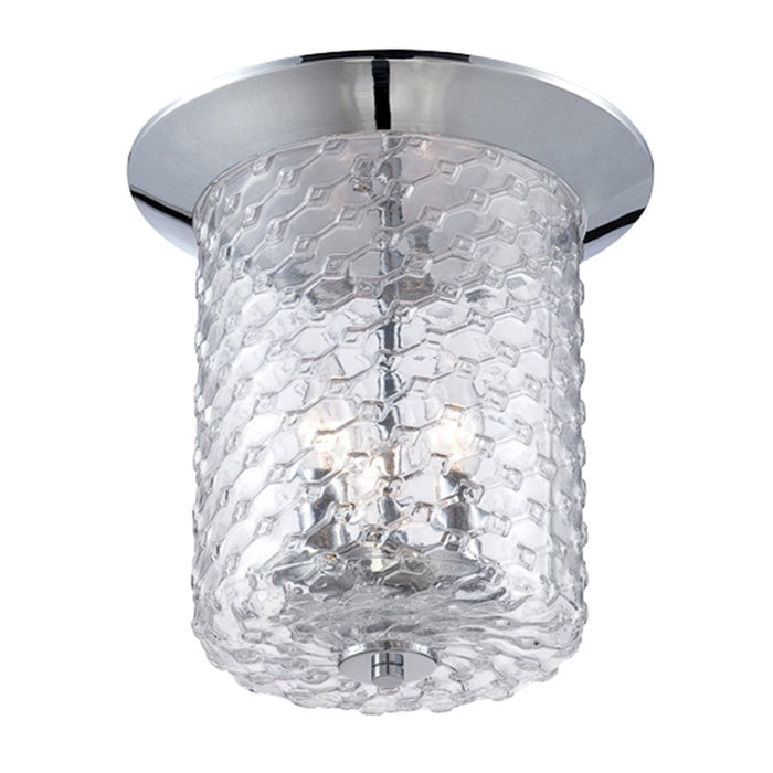 Eurofase Elli 3-Light Flushmount, Chrome/Clear - 28044-017