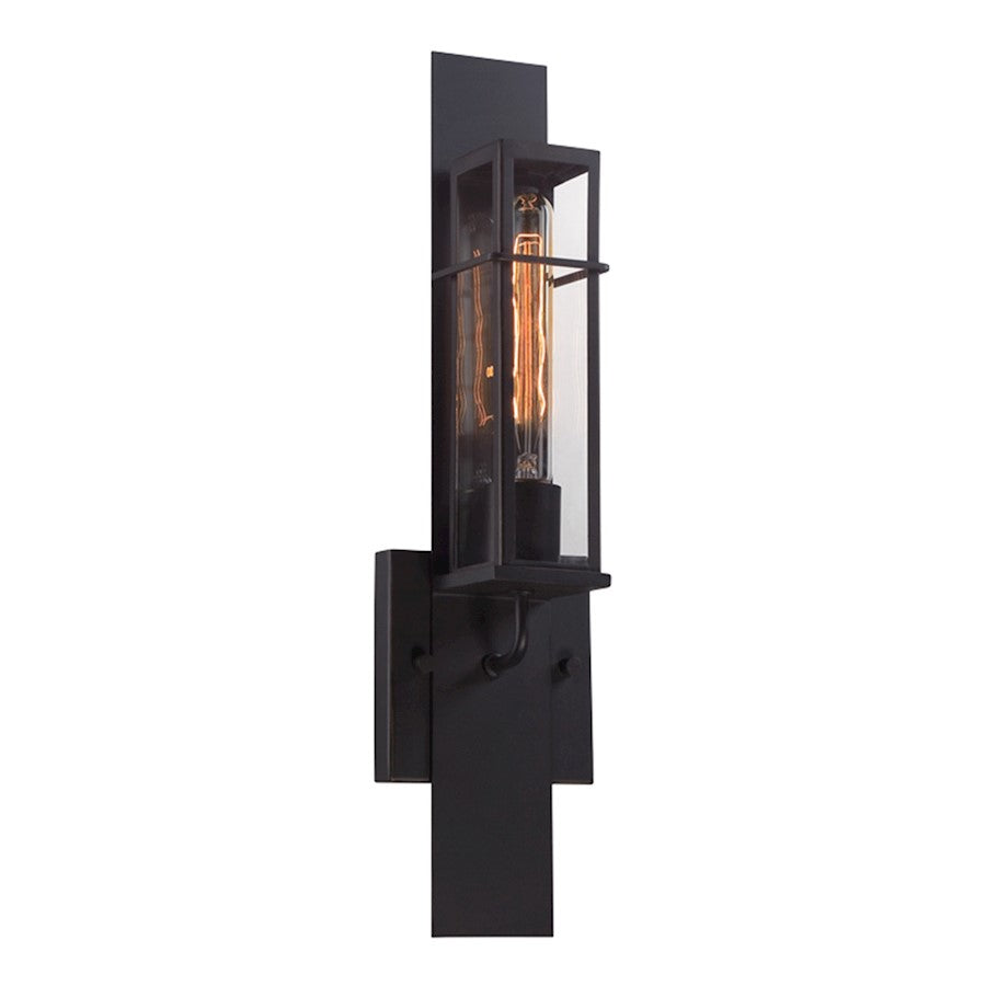 Eurofase Muller 1-Light Outdoor Wall Sconce, Bronze/Clear - 28053-019