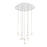 Eurofase Albion 14-Light LED Chandelier, White/Frosted - 28177-012