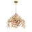 Eurofase Campobasso 11-Light Chandelier, Antique Gold/Clear/Amber - 29060-016