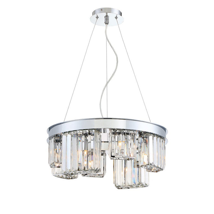 Eurofase Lumino 8-Light Chandelier, Chrome/Clear - 29078-011