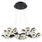 Eurofase Glendale 30-Light LED Chandelier, Black/Frosted/Black - 29094-028