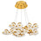 Eurofase Glendale 30-Light LED Chandelier, Gold/Frosted/Gold - 29094-035