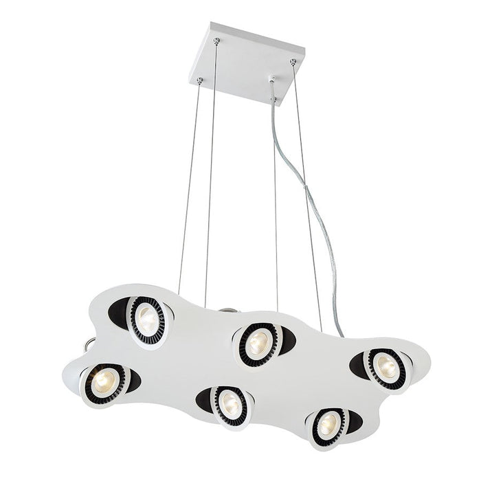 Eurofase Vision 6-Light Pendant, WhiteBlack - 29484-010