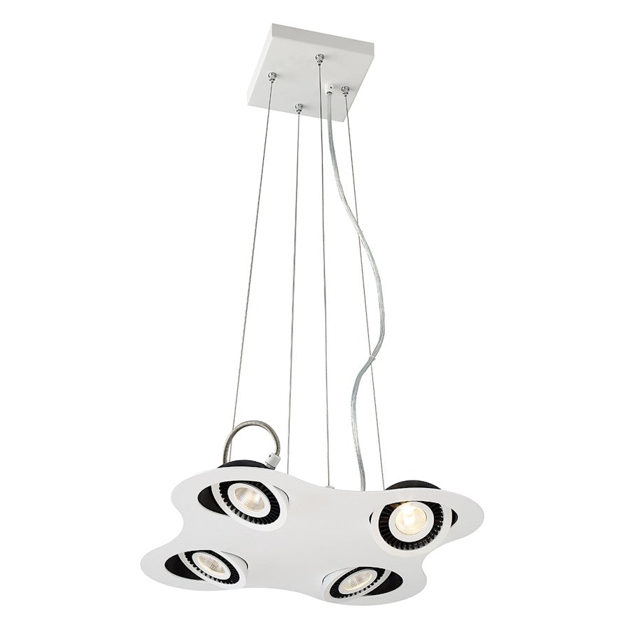 Eurofase Vision 4-Light Pendant, WhiteBlack - 29485-017