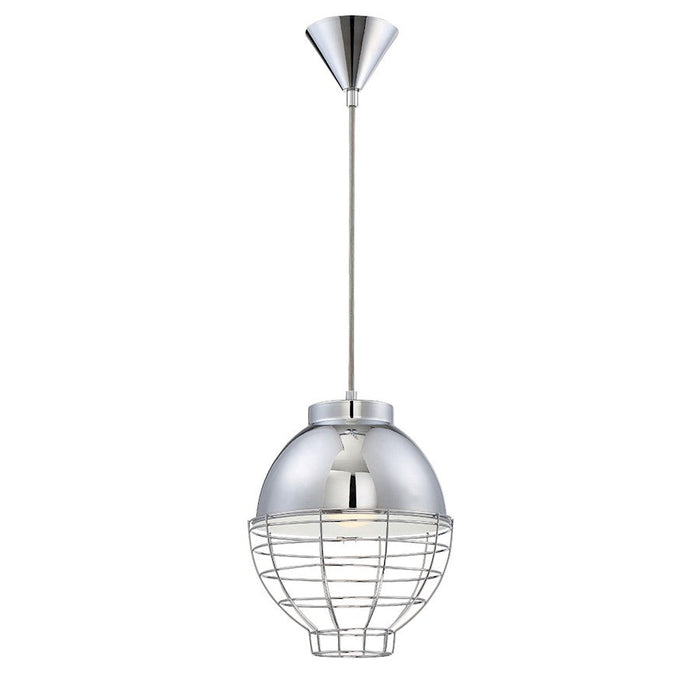 Eurofase Brampton 1-Light Pendant, Chrome/Chrome - 30013-018