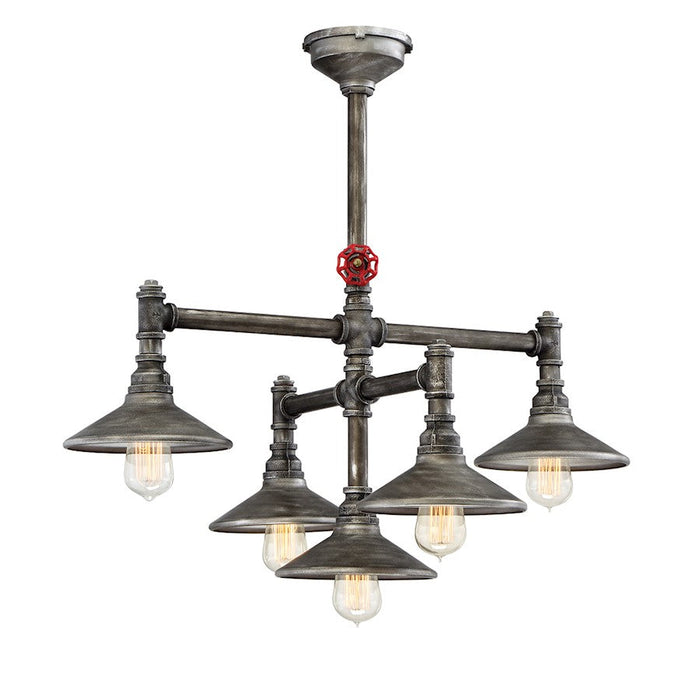 Eurofase Zinco 5-Light Chandelier, Aged Silver - 30030-015