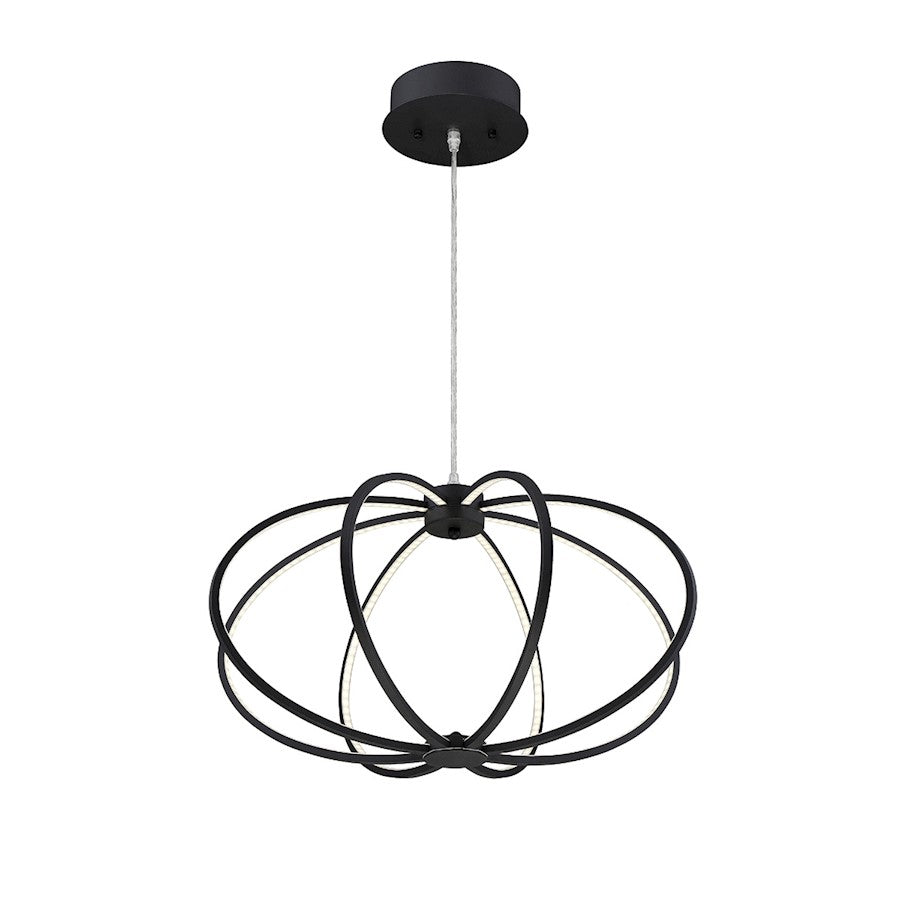 Eurofase Leggero 8-Light LED Pendant, Black/Frosted/Black - 30035-034