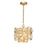 Eurofase Elrose 3-Light Chandelier, Gold Leaf/Gold/stone - 30072-015