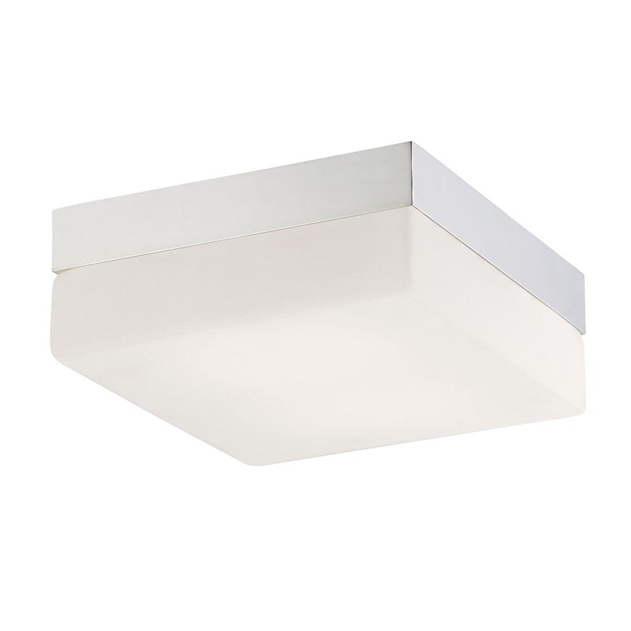 Eurofase Dixon 1-Light Small LED Flushmount, Chrome/Opal White - 30153-011