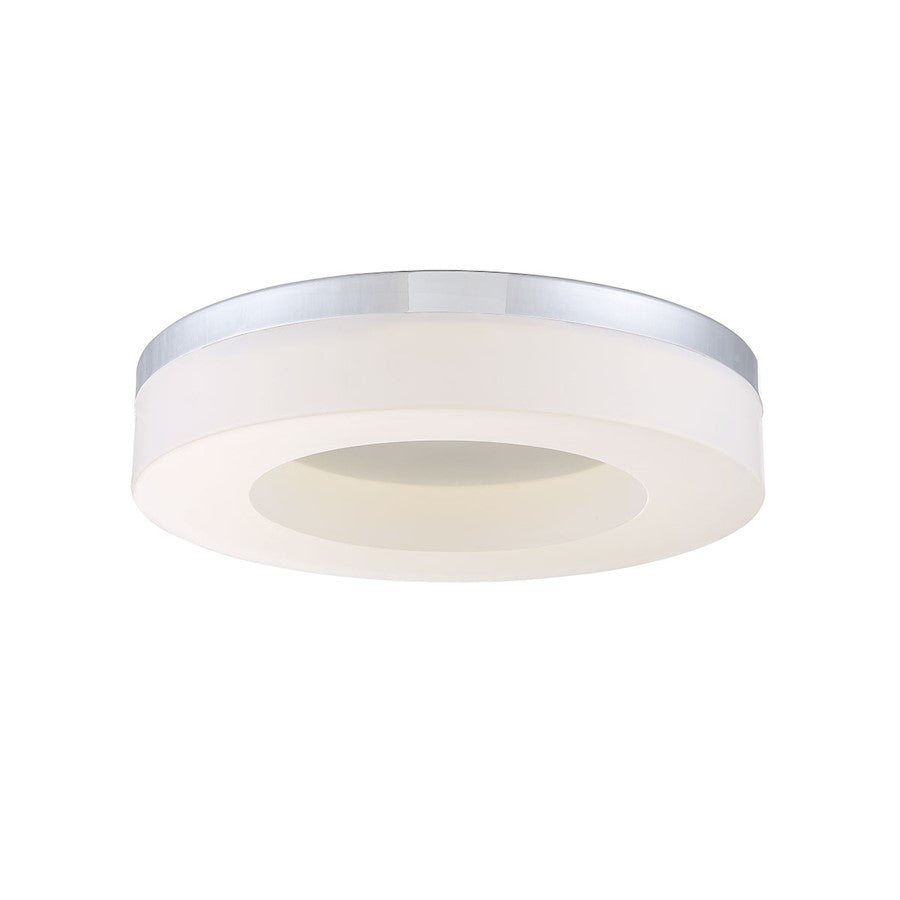 Eurofase Abell 1-Light 10" LED Flushmount, Chrome/White - 30155-015