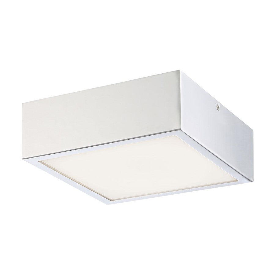 Eurofase Acara 1-Light Small LED Flushmount, Chrome/White - 30159-013