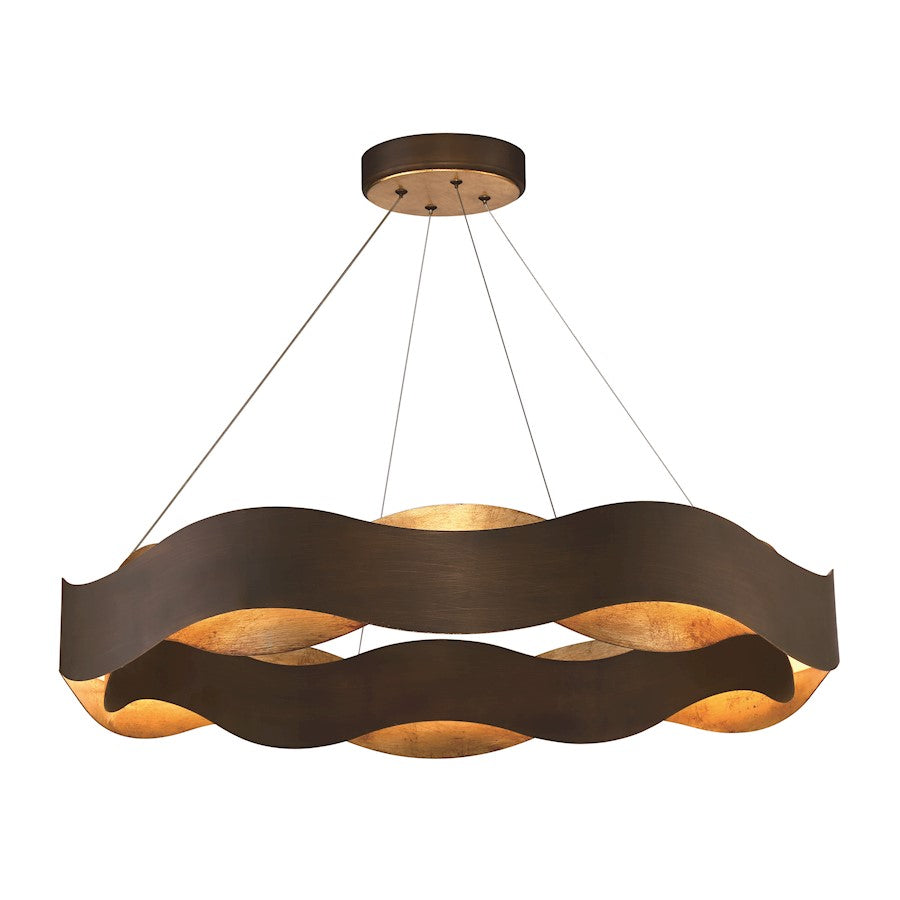 Eurofase Vaughan Large LED Chandelier, Bronze/Bronze/Gold - 31384-018