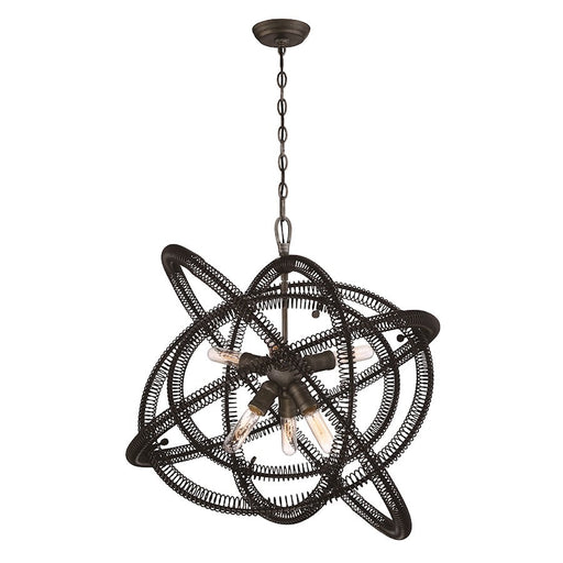 Eurofase Orbita 6-Light Chandelier, Vintage Bronze - 31388-016