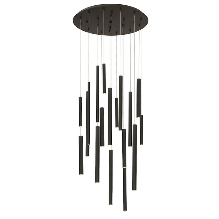 Eurofase Santana 18-Light LED Chandelier, Black/Black - 31445-016