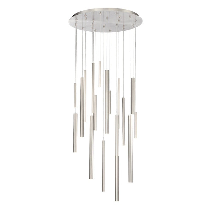 Eurofase Santana 18-Light LED Chandelier, Satin Nickel/Satin Nickel - 31445-025