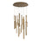 Eurofase Santana 18-Light LED Chandelier, Antique Brass - 31445-038