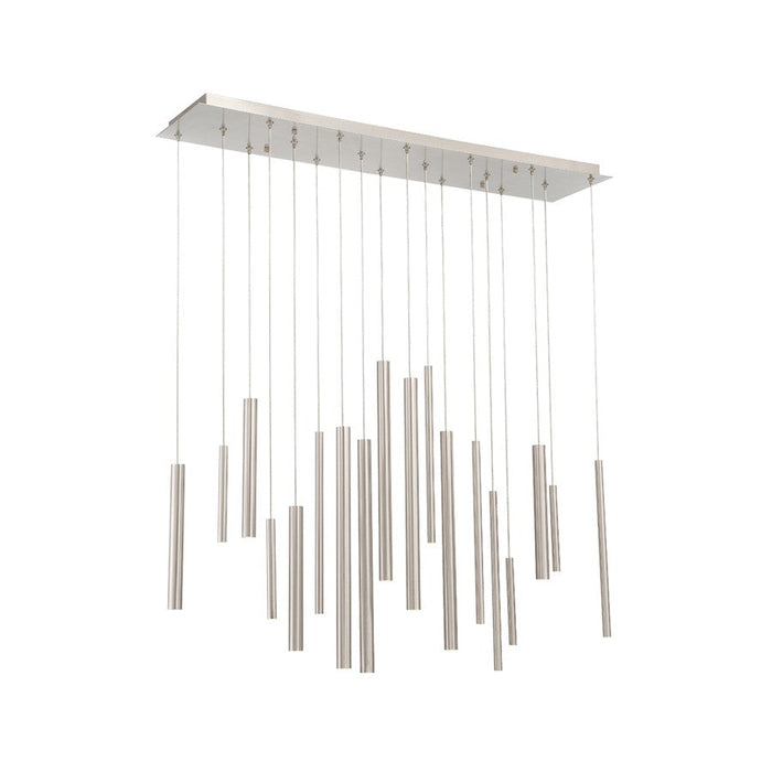 Eurofase Santana 18-Light Linear LED Chandelier, Nickel/Nickel - 31446-023