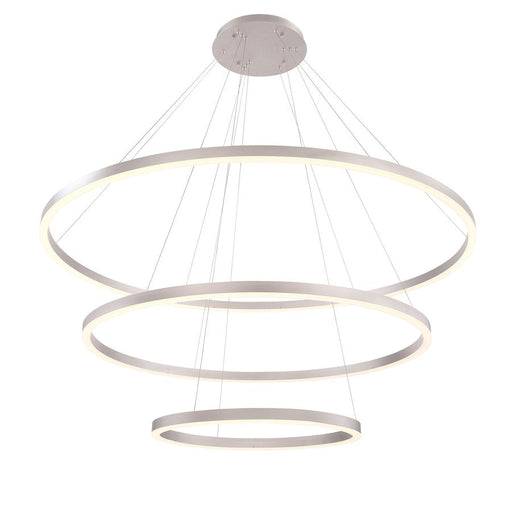 Eurofase Spunto Three-Tier LED Chandelier, Silver/Opal White - 31474-016