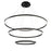 Eurofase Spunto Three-Tier LED Chandelier, Matte Black/Opal - 31474-023