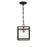 Eurofase Bentley 1 Light Pendant, Black Frame/Bronze