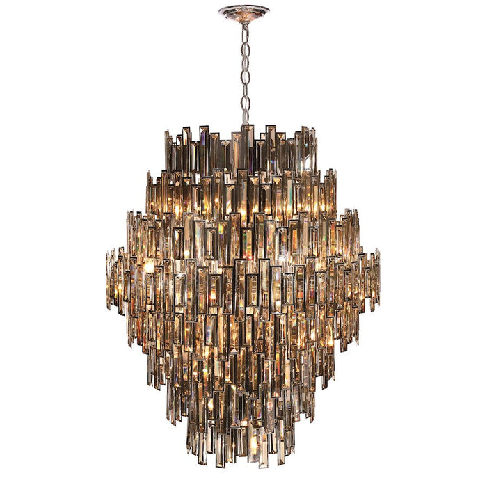 Eurofase Vienna 28-Light Chandelier, Chrome/Amber - 31889-018