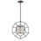 Eurofase Bettino 1-Light Pendant, Black/Brass - 33700-014