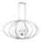 Eurofase Amherst 6-Light Oval Chandelier, Polished Nickel/White - 33708-010