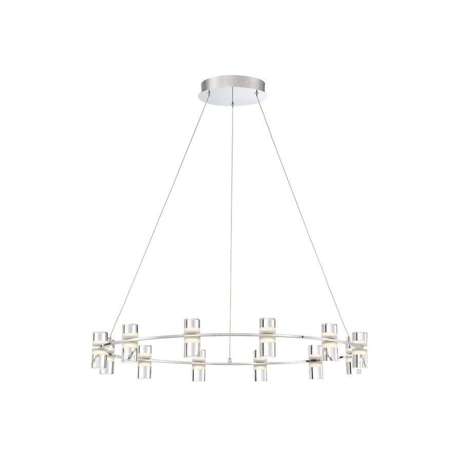 Eurofase Netto Medium LED Chandelier, Chrome/Clear - 33725-017