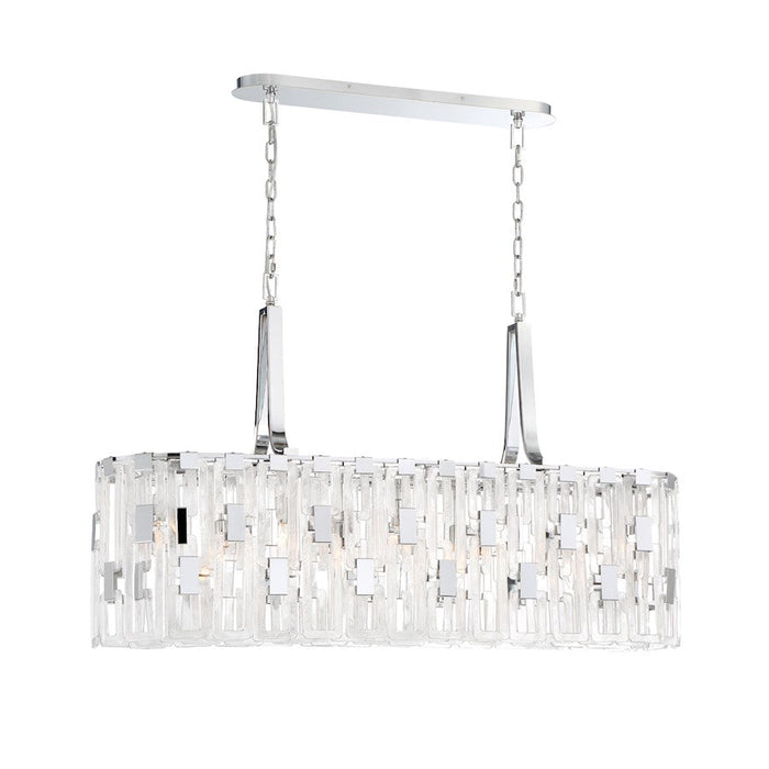 Eurofase Viviana 9-Light Oval Chandelier, Chrome/Clear - 33743-011