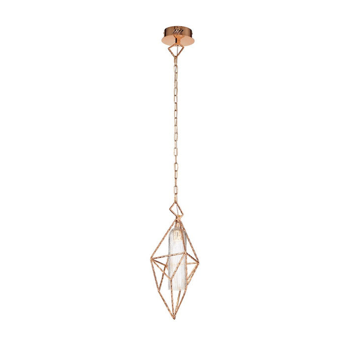 Eurofase Verdino Small LED Pendant, Rose Gold/Clear - 33757-018