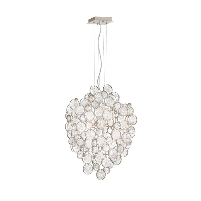 Eurofase Trento 7-Light Chandelier, Champagne Silver/Clear - 34030-011