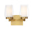 Eurofase Manchester 2-Light Wall Sconce, Brass/Clear/Opal White - 34092-019