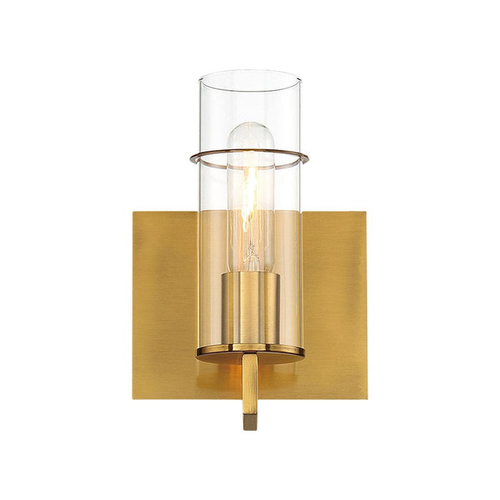 Eurofase Pista 1-Light Wall Sconce, Gold/Clear - 34133-043