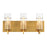 Eurofase Pista 3-Light Bathbar, Gold/Clear - 34134-040