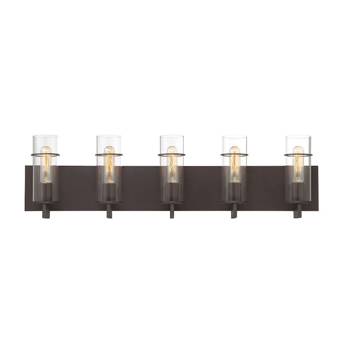 Eurofase Pista 5-Light Bathbar, Bronze/Clear - 34136-027