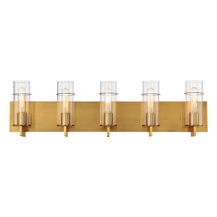 Eurofase Pista 5-Light Bathbar, Gold/Clear - 34136-044