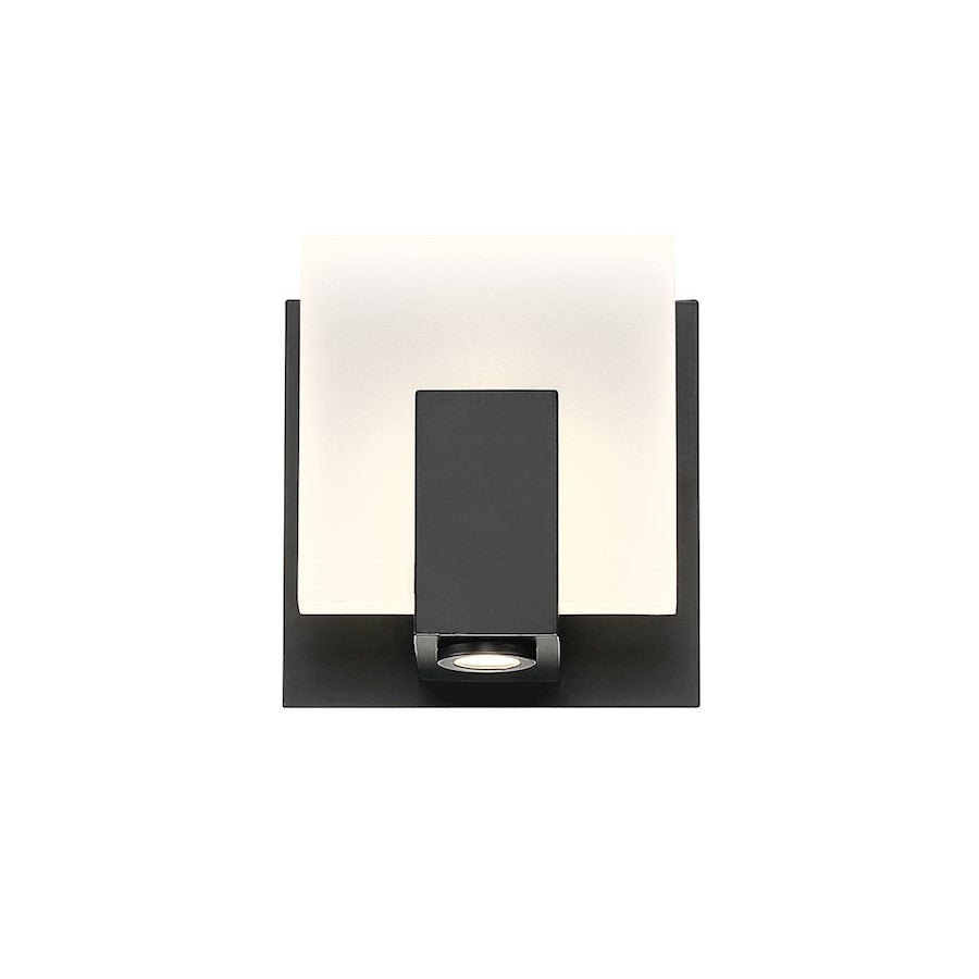 Eurofase Canmore 1-Light LED Wall Sconce, Black/Frosted - 34142-029