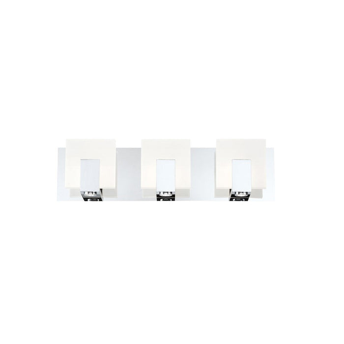 Eurofase Canmore 3-Light LED Bathbar, Chrome/Frosted - 34143-018