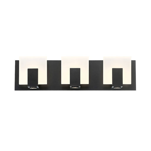 Eurofase Canmore 3-Light LED Bathbar, Black/Frosted - 34143-023