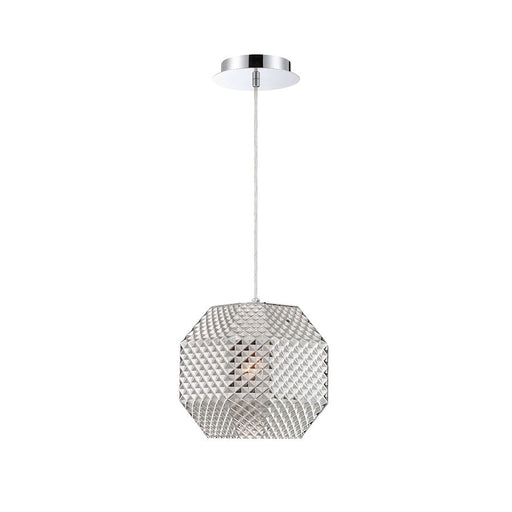 Eurofase Catalda 1-Light Pendant, Chrome/Amber - 34289-013