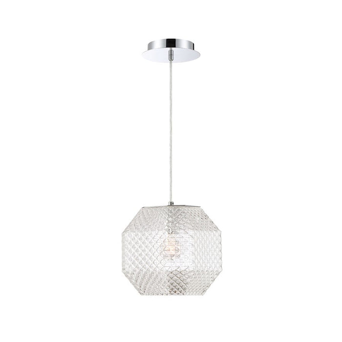 Eurofase Catalda 1-Light Pendant, Chrome/Clear - 34289-020