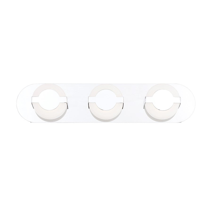 Eurofase Balewood 3-Light LED Bathbar, Chrome/Frosted - 35664-017