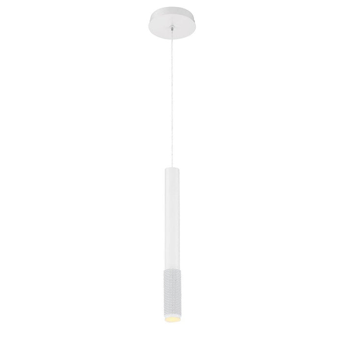 Eurofase Davenport Bottom Edge Spiked 1-Light LED Pendant, White - 35709-015