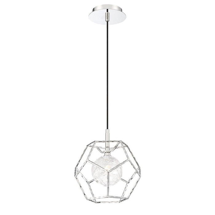 Eurofase Norway 1-Light LED Pendant, Chrome/Clear - 35902-010