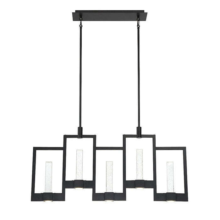 Eurofase Hanson 10-Light Linear LED Chandelier, Black/Clear - 35949-015