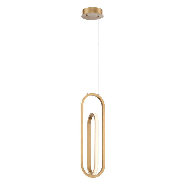 Eurofase Demark LED Pendant, Satin Gold/Frosted - 37038-021