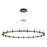 Eurofase Albany 21-Light LED Chandelier, Deep Black/Brass/Soft White - 37045-012