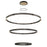 Eurofase Admiral 3-Tier LED Chandelier, Matte Black/Brass/Soft White - 37056-018