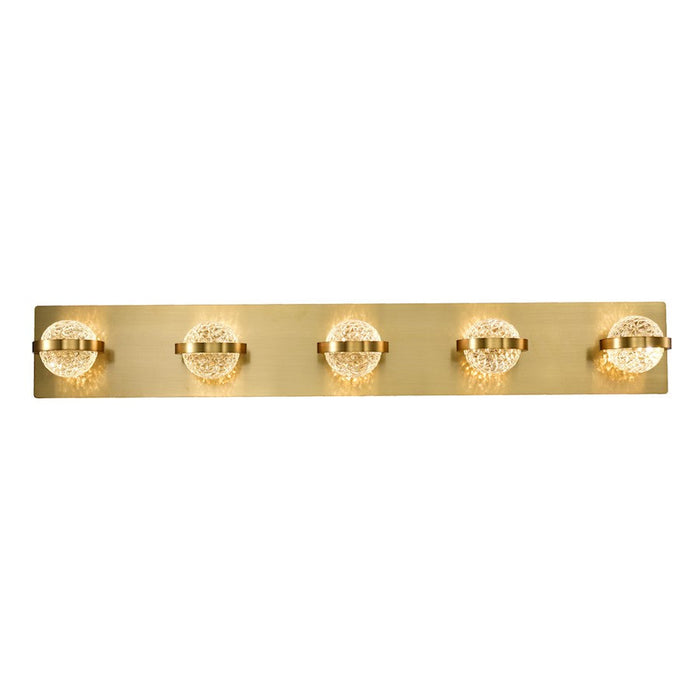 Eurofase Ryder 5-Light LED Bathbar, Gold/Clear - 37071-028